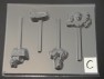 403sp Wizard of Oz Chocolate Candy Lollipop Mold FACTORY SECOND